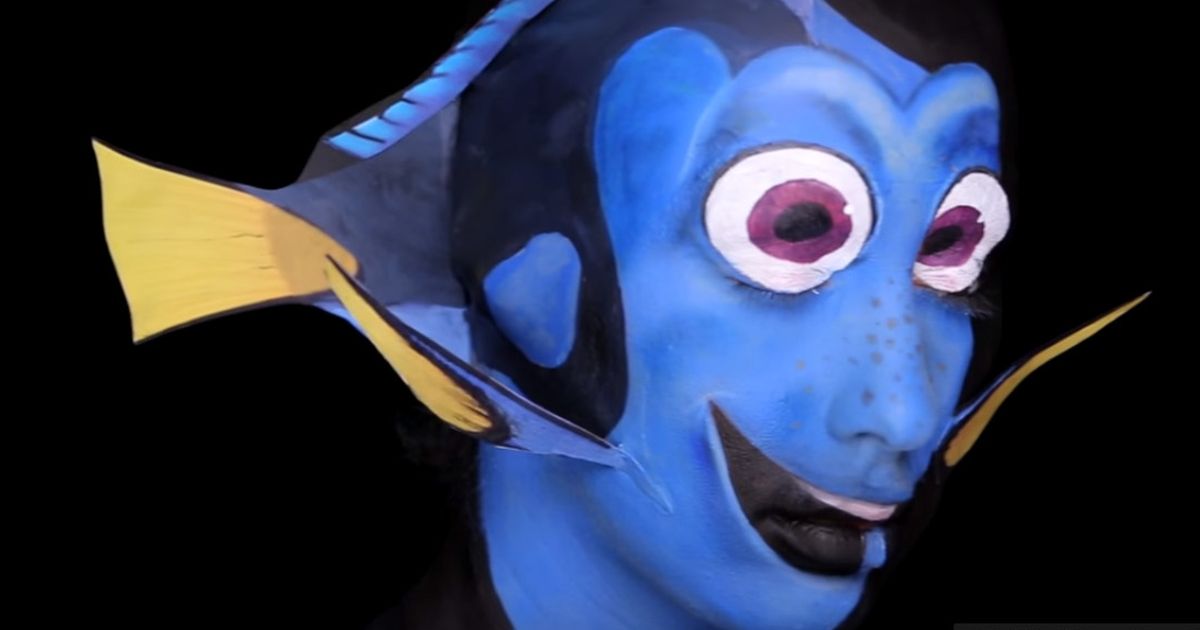 Watch this woman transform into Dory from Finding Nemo