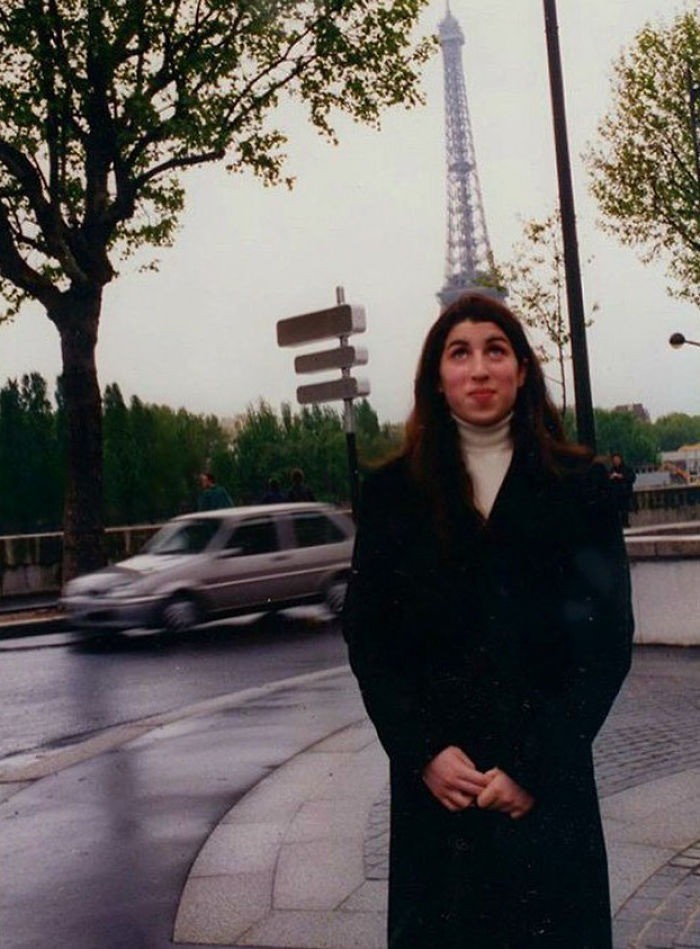 Amy Winehouse in Paris when she was a young woman.