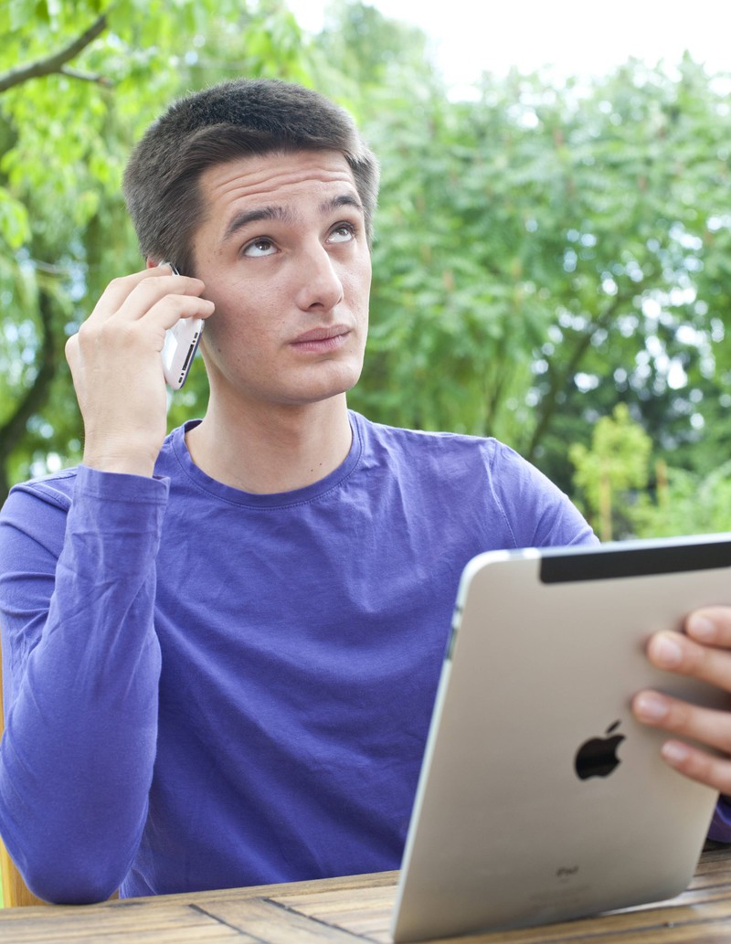 A man thinking the phone keeps ringing even after his call went to voicemail.