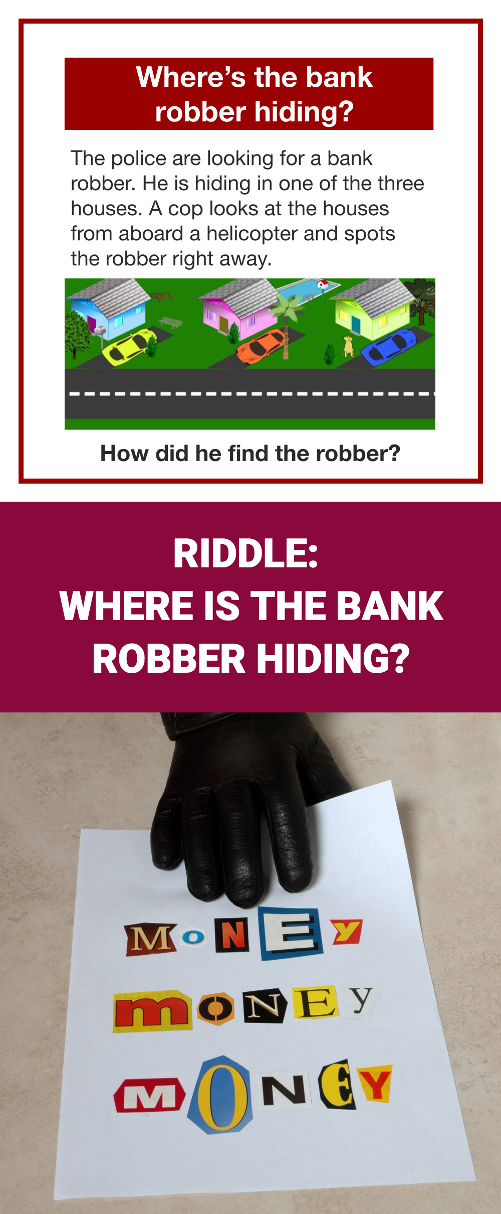 Riddle: Where Is The Bank Robber Hiding?