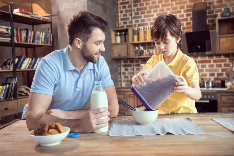 The babysitter was caught drinking breast milk.