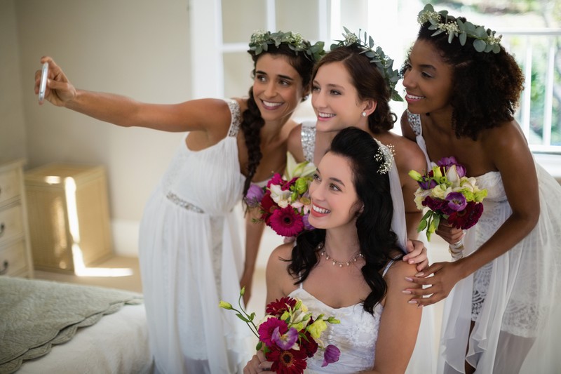 Influencers often don't take time off on their wedding day.