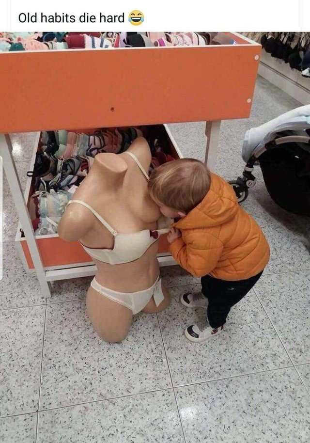 The kid seems to enjoy breastfeeding a little too much.