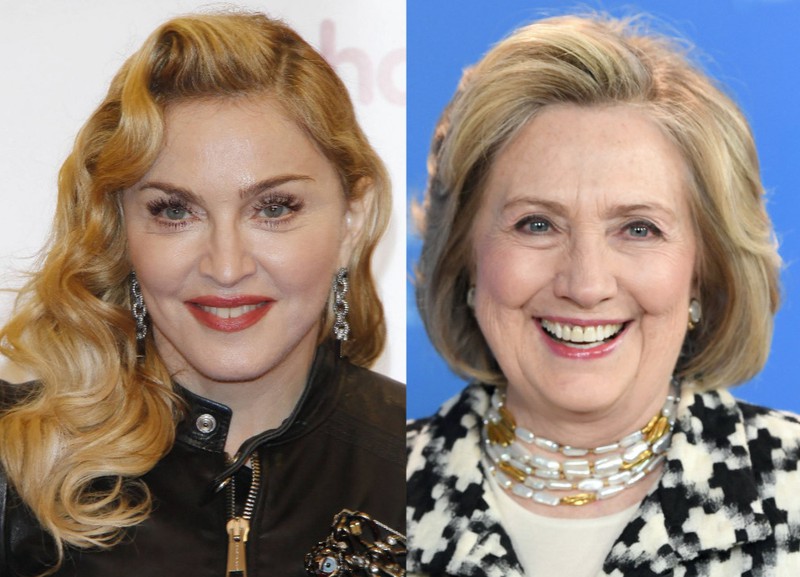 Madonna and Hillary Clinton are relatives, even if they're only distantly related to each other!