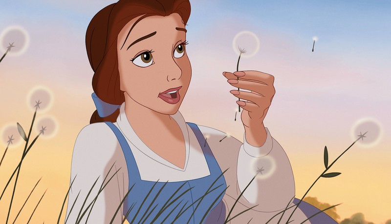 This is how we're used to seeing Belle from "Beauty and the Beast".
