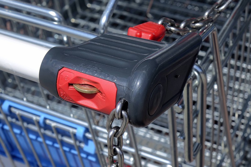 With the shopping cart, you almost always need a coin or a token.