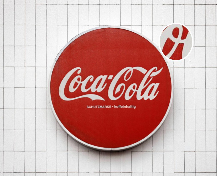 In the logo of "Coca-Cola" is hidden a Danish flag