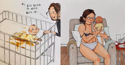 The Stages Of The Newborn Phase: Sweet And Honest Drawings
