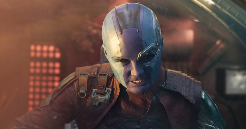 For the role of Nebula, the actress had to shave her hair.