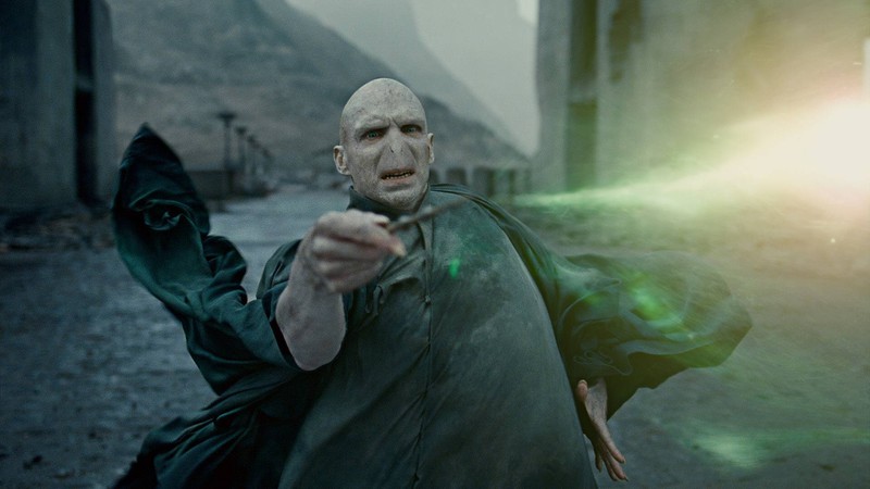 The character Lord Voldemort also wore a mask in the film