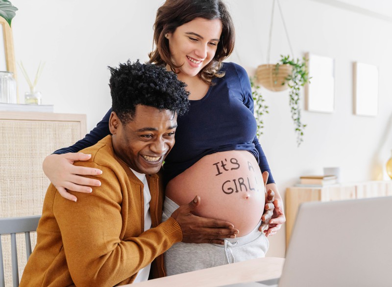 A couple is expecting a baby girl, though the husband is unfaithful to his wife.