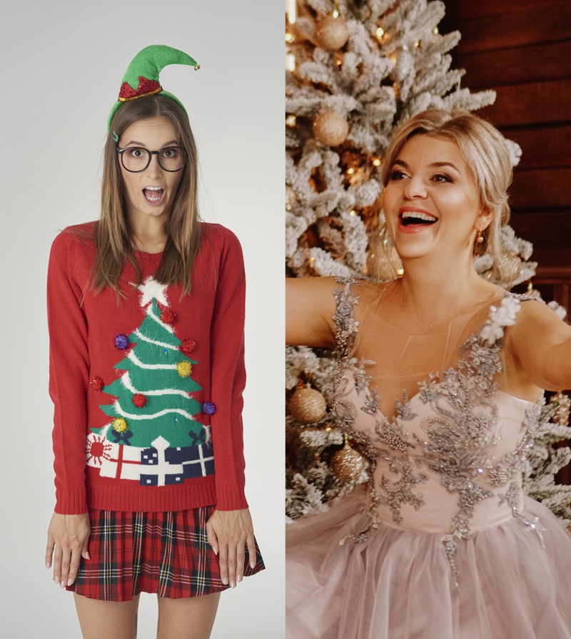 An Weihnachten tragen Frauen entweder ihren Ugly Sweater oder das schicke Abendkleid.