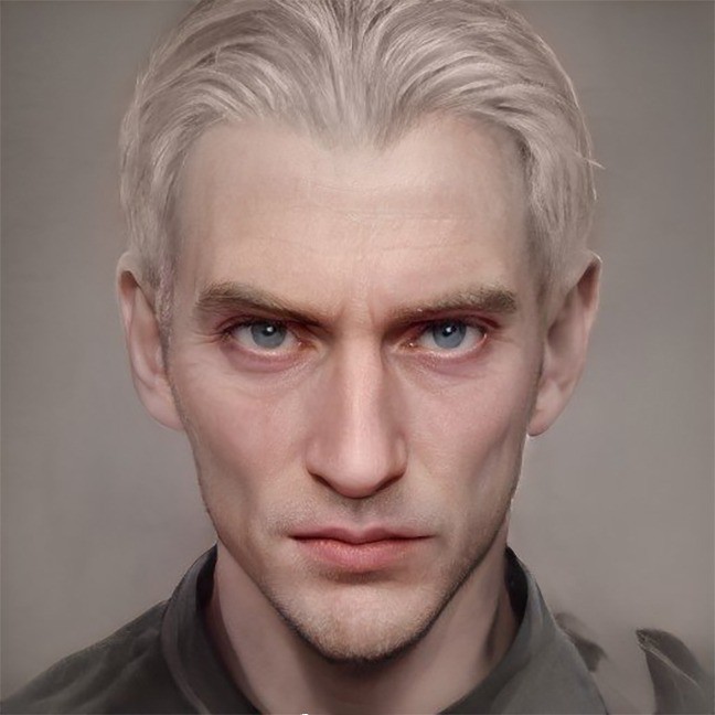 Lucius Malfoy as he would look according to the books