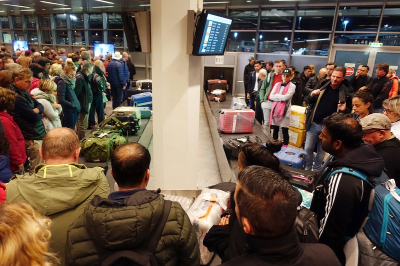 At baggage claim, you should basically be ready for all kinds of scenes.