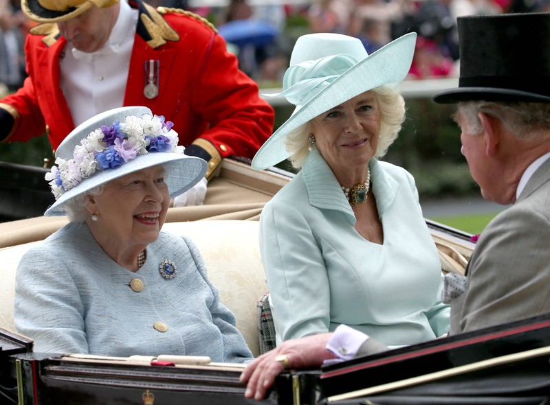 Queen Elizabeth with Camilla.