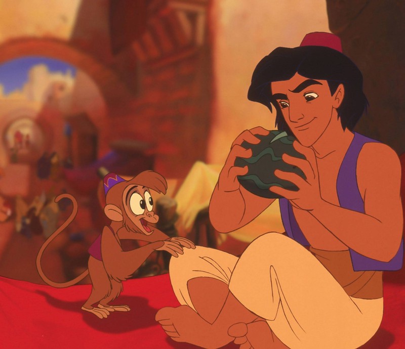 Aladdin appears on the market.