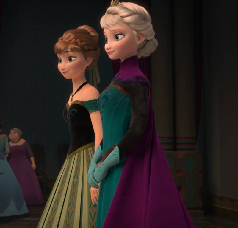 Elsa and Anna in "Frozen"